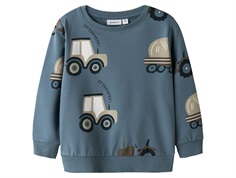 Name It sweatshirt blue mirage with tractor print  